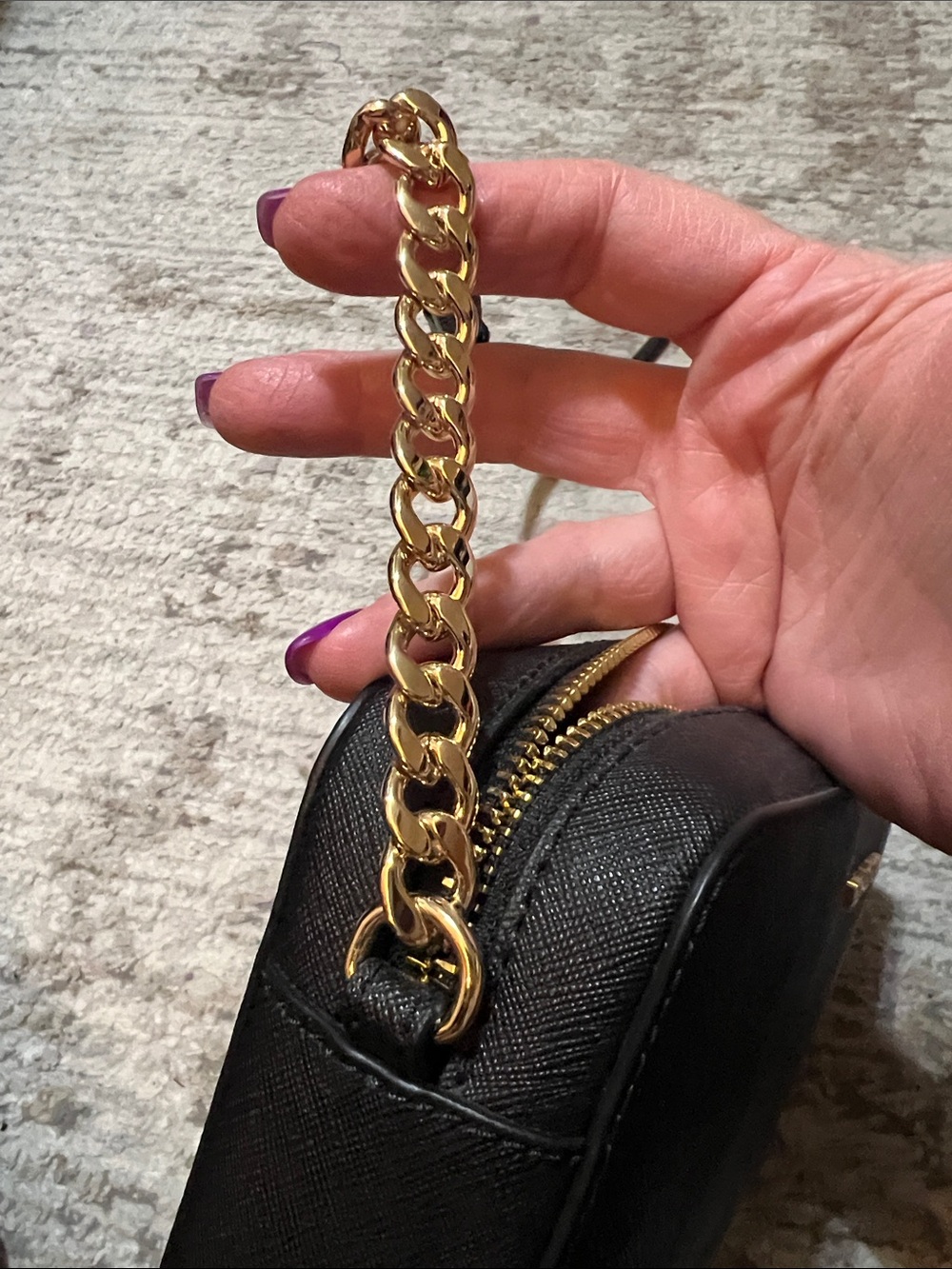 Michael Kors Black Crossbody with Gold Hardware - Picture 5 of 10